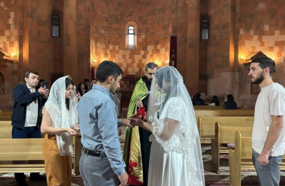 Պսակադրություն՝ Ստեփանակերտի եկեղեցում. «Նրանք ցանկացել են ամուսնանալ Արցախում»